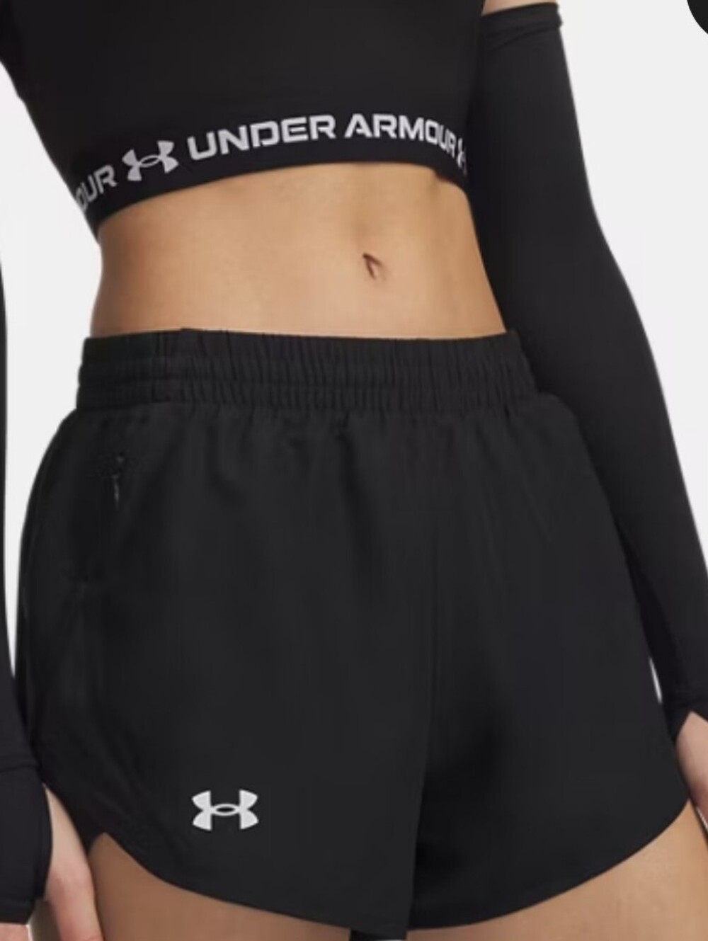 Under Armour Fly By 3" Shorts Black Size Medium
